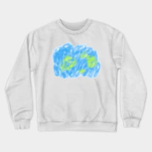 Blue watercolor abstract art Crewneck Sweatshirt